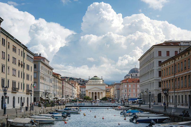 The train departs from the northeastern Italian port city of Trieste, an elegant confection of waterside palaces and Art Nouveau cafes.