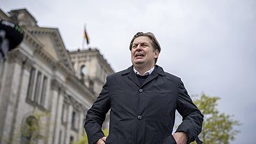 Ο Maximilian Krah, επικεφαλής υποψήφιος του AfD για τις ευρωεκλογές στο Βερολίνο, Τετάρτη 24 Απριλίου 2024.