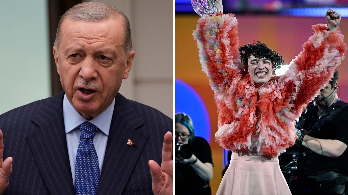Türkiye's Erdoğan claims Eurovision contestants threaten family values thumbnail