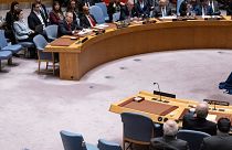 گیلعاد اردان، نماینده اسرائیل در سازمان ملل در جریان نشست شورای امنیت در مقر سازمان ملل متحد، ۱۸ آوریل ۲۰۲۴