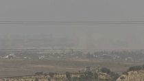 Captura de pantalla de un vídeo de AP que muestra una vista general del norte de Gaza desde territorio israelí.