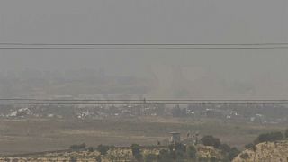 A screenshot taken from AP video showing a general view of northern Gaza as seen from Southern Israel, before it was seized by Israeli officials on Tuesday, May 21, 2024. 