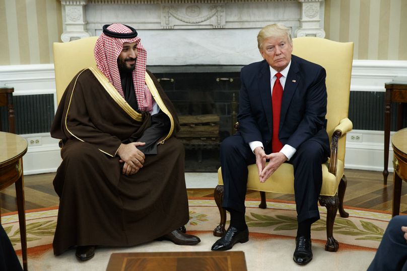 Başkan Donald Trump, 26 Eylül 2017'de Veliaht Prens Muhammed bin Selman ile Beyaz Saray'da bir araya gelmişti.