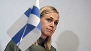 Finnish Foreign Minister Elina Valtonen attends a press conference near the Vaalimaa border checkpoint between Finland and Russia, Wednesday, May 22, 2024. 