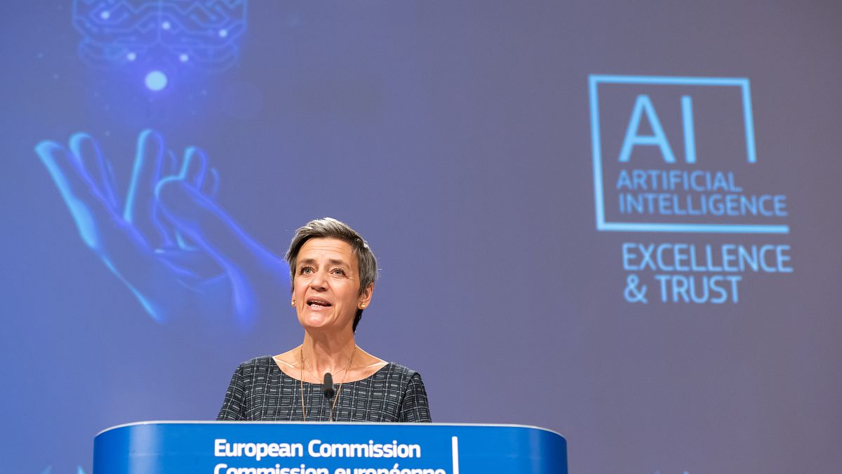 EU Commission Vice President Margarethe Vestager when presenting the AI Act.