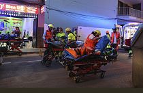 Les secours évacuent des blessés à Palma de Majorque, le 23 mai 2024