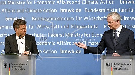 Robert Habeck, German Federal Minister for the Economy and Climate Protection, and Bruno Le Maire, French Minister for the Economy, Finance and Recovery.