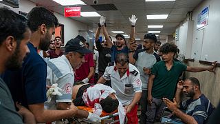یک مجروح فلسطینی در بیمارستان الاقصی