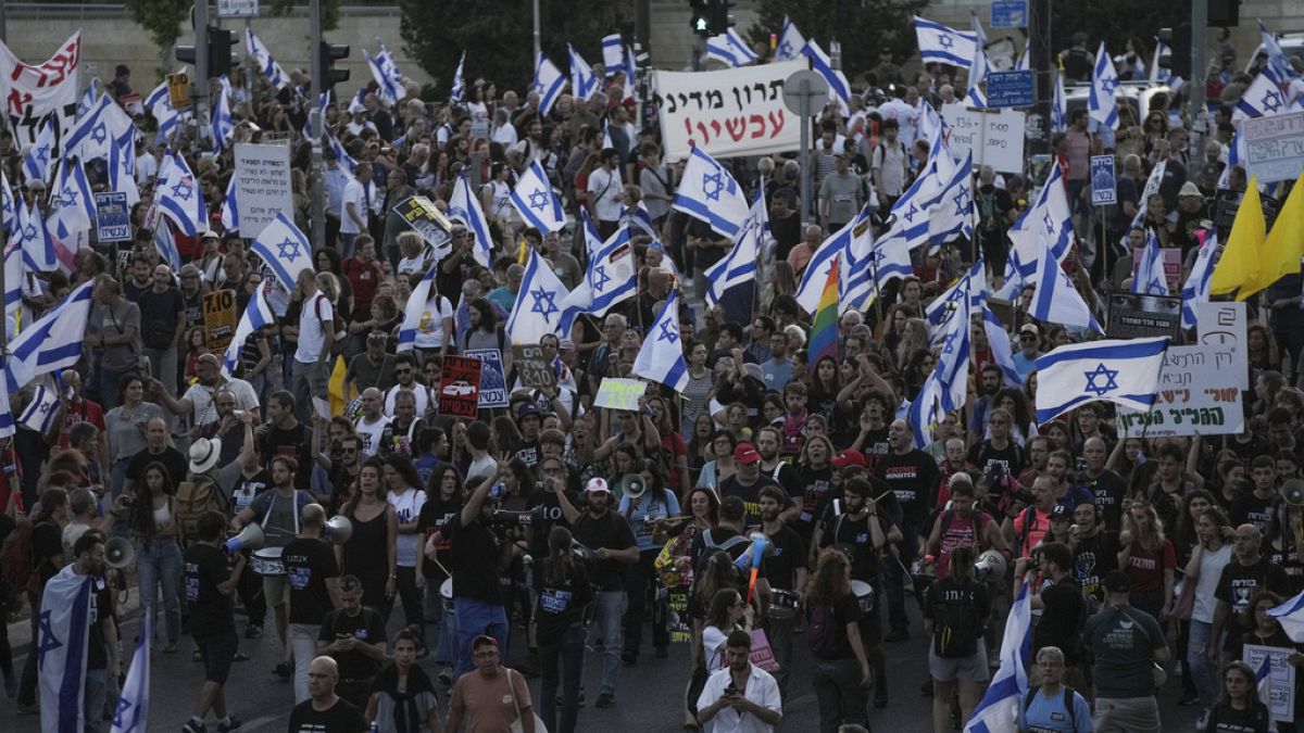 Ισραηλινοί διαδηλώνουν για την απελευθέρωση των ομήρων της Χαμάς