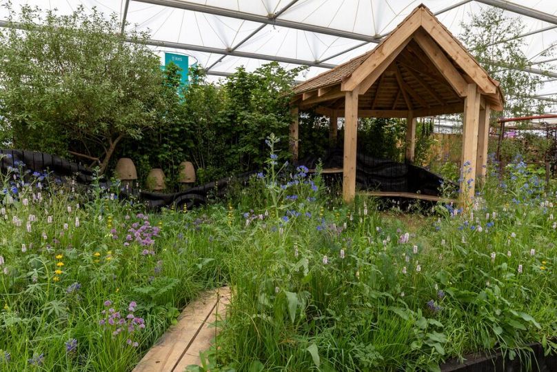 Chris Hull and Sid Hill’s Microbiome Garden features an edible meadow which is both attractive and practical