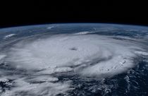 This image provided by NASA shows Hurricane Beryl from the International Space Station on Sunday.