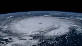 This image provided by NASA shows Hurricane Beryl from the International Space Station on Sunday.