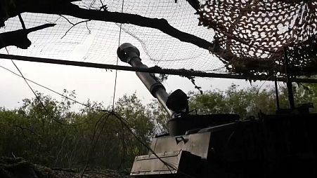 سلاح مدفعية في منطقة شاسيف يار الأوكرانية. 2024/05/15