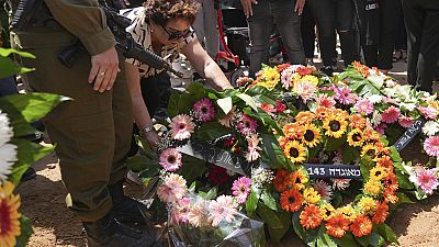 Funerale ad Ashkelon di Michel Nisenbaum, ucciso durante l'attacco di Hamas del 7 ottobre e il cui corpo è stato ritrovato a Gaza la scorsa settimana