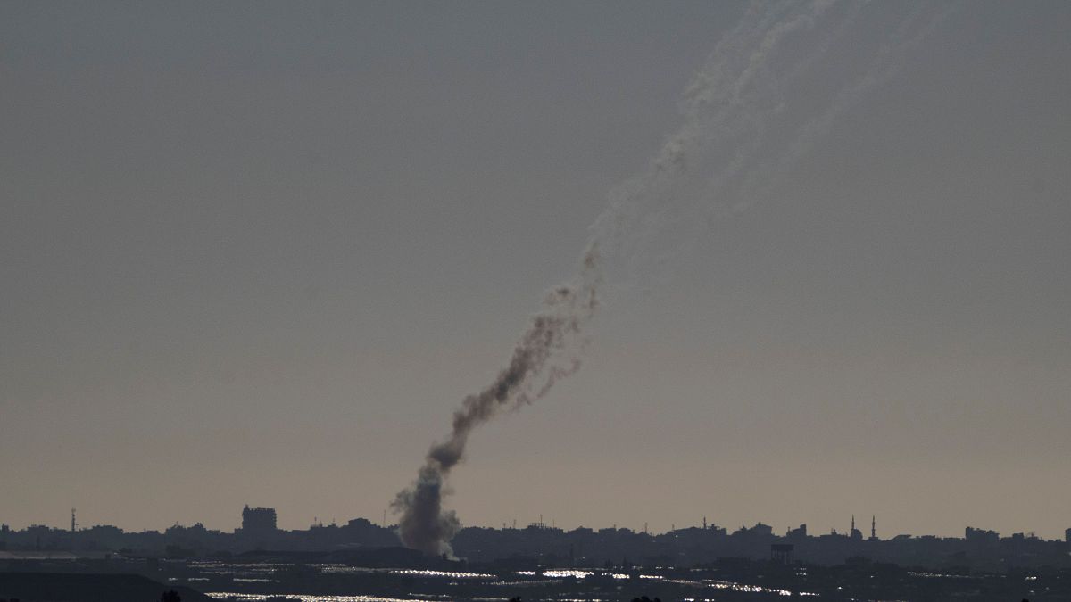 إطلاق صاروخ من غزة باتجاه إسرائيل. 2024/05/07