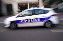 A French Police car patrols in Paris, France, Thursday, Sept. 8, 2022.