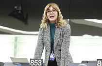 MEP Francesca Donato at a European Parliament plenary session in Strasbourg, 1 February 2024