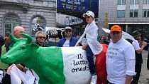 Tüntettek a tejtermelők Brüsszelben