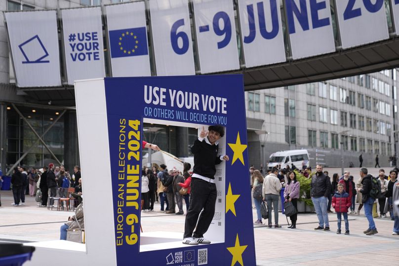Campaña para incentivar el voto en Bruselas.