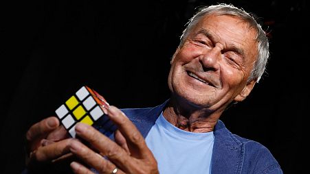 Rubik Ernő professzor, a Rubik-kocka atyja New Yorkban, 2018-ban