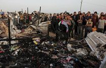  ویرانی‌های به جا مانده پس از حمله اسرائیل به رفح