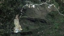 Un'immagine aerea dello smottamento in Papua Nuova Guinea