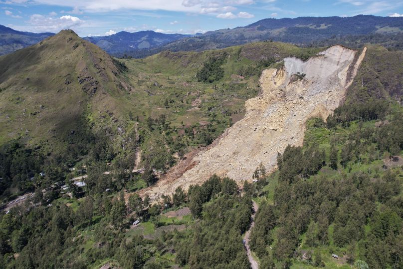 Der Erdrutsch im Hochland von Papua-Neuguinea, Montag, 27. Mai 2024.