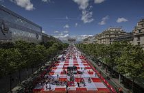 The Champs-Elysées hosts a picnic for the ages.
