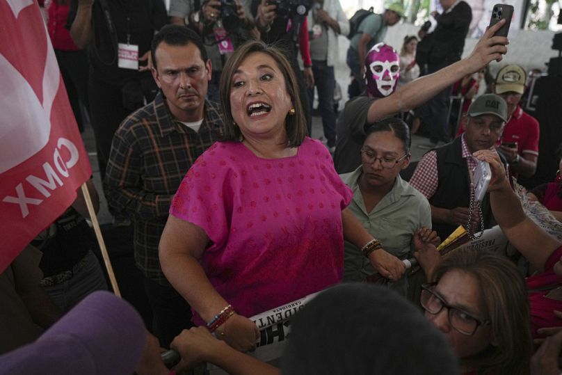 Xóchitl Gálvez, candidata de PRI PAN y PRD a las elecciones mexicanas.