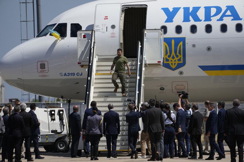 Zelenskyy na chegada a Figo Maduro
