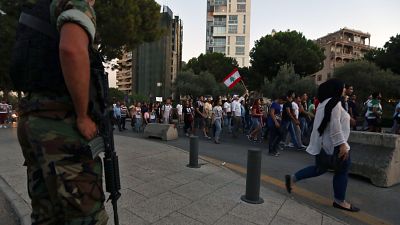 مظاهرة في بيروت لبنان