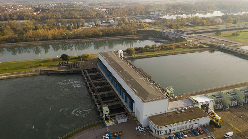 Vogel run-of-river hydropower plant, located in France.