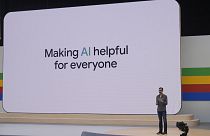 Alphabet CEO Sundar Pichai speaks at a Google I/O event in California earlier in May 2024