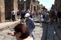 Touristen in Pompeji