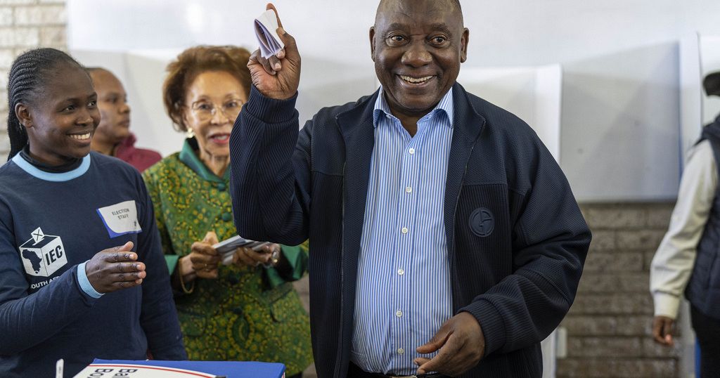 Various leaders cast ballots in the highly contested vote in South Africa Various leaders cast ballots in the highly contested vote in South Africa
