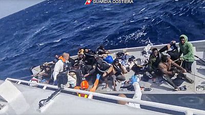 The Italian Coast Guard rescued 22 people and recovered nine bodies on Thursday, April 10, 2024 (Guardia Costiera via AP, HO)