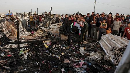ویرانی‌های به جا مانده پس از حمله اسرائیل به رفح 
