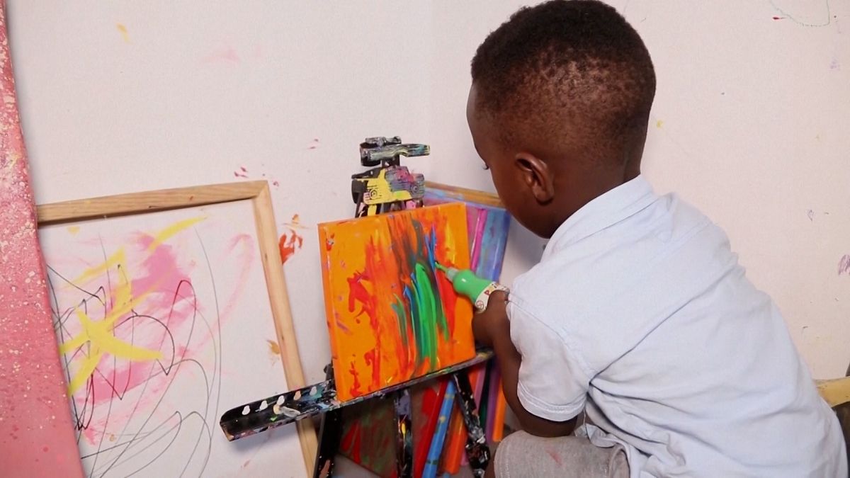 Ace-Liam is taking the art world by storm with his brightly coloured paintings