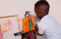 Ace-Liam is taking the art world by storm with his brightly coloured paintings