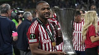 Morocco's El Kaabi gifts Olympiacos Europa Conference League trophy