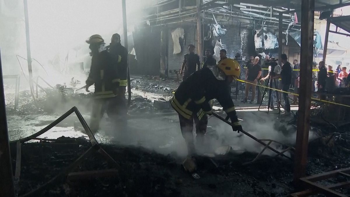 WATCH: Ramallah market engulfed in flames after Israeli raid thumbnail
