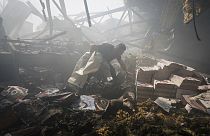 edifici distrutti a Kharkiv