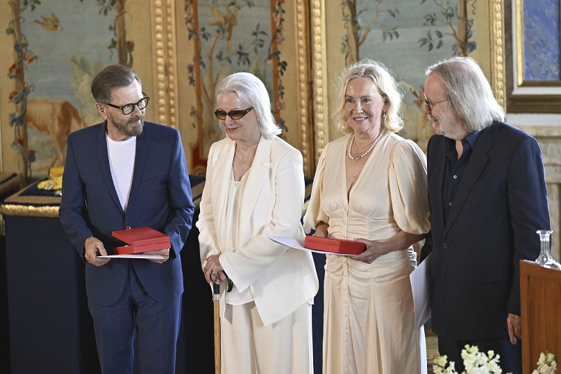 The music group ABBA - Björn Ulvaeus, Anni-Frid Lyngstad, Agnetha Fältskog and Benny Andersson