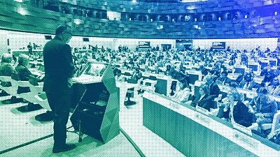 Tedros Adhanom Ghebreyesus, Director General of the WHO, during the opening of the 77th World Health Assembly (WHA77) at the European UN HQ in Geneva, May 2024