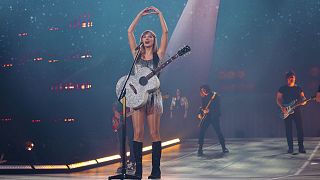 Around 180,000 people in total gathered to see Taylor Swift's Eras tour at Paris La Défense Arena, May 2024.