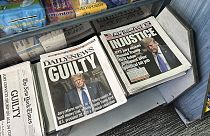 Newspapers lead on Donald Trump's criminal conviction.