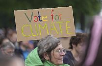 Участники климатической акции в Берлине