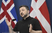 Ukrainian President Volodymyr Zelenskyy speaks during the press conference at the Nordic summit in Stockholm, May 31, 2024