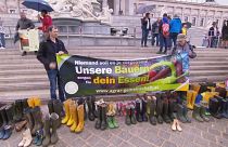 Protestas en Viena por las condiciones de los agricultores