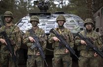 Bundeswehr-katonák litvániai hadgyakorlaton